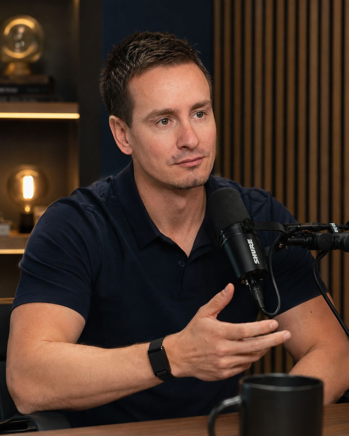 Marc Roth im Gespräch am Mikrofon